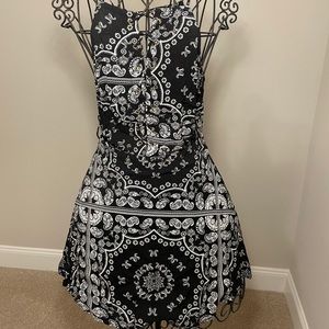 Black and White paisley dress from Vestique